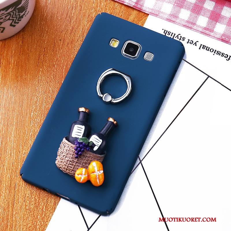 Samsung Galaxy A8 Tähti Sininen Pesty Suede Puhelimen Kuoret Suojaus All Inclusive Kuori
