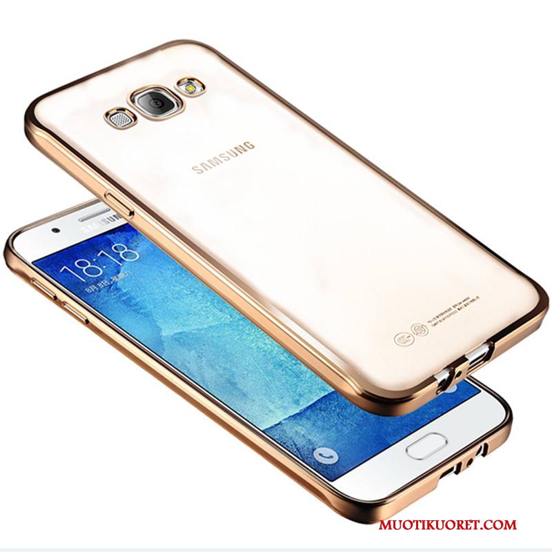 Samsung Galaxy J3 2016 Kuori Pehmeä Neste Kulta Puhelimen Silikoni Kotelo Läpinäkyvä Suojaus
