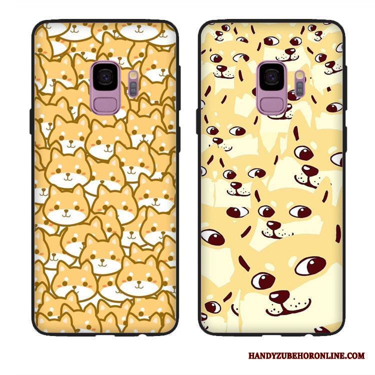 Samsung Galaxy J6 Kuori Ihana Puhelimen Kuoret Keltainen Koira Pesty Suede Tähti