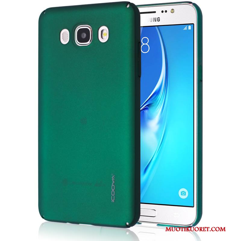 Samsung Galaxy J7 2016 Kuori Puhelimen Kuoret Kotelo Tummanvihreä Suojaus Tähti