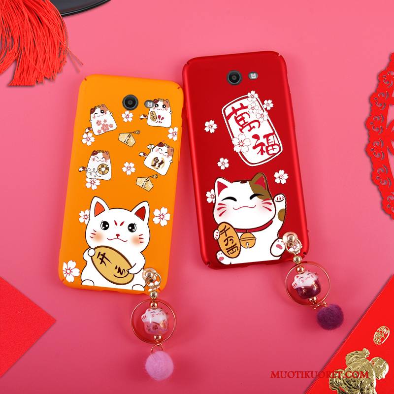 Samsung Galaxy J7 2017 Kuori Kotelo Ripustettavat Koristeet Kissa Tähti Puhelimen Kuoret Kova Pesty Suede