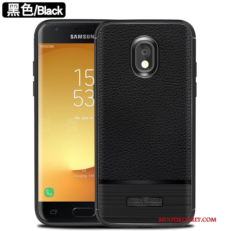 Samsung Galaxy J7 2017 Kuori Tähti Murtumaton Pehmeä Neste All Inclusive Nahka Silikoni Kotelo