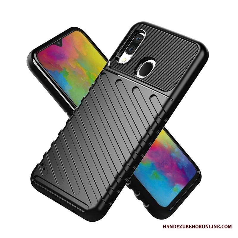 Samsung Galaxy M20 Kuori Musta Yksinkertainen All Inclusive Suojaus Tähti Kotelo