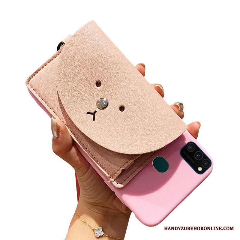 Samsung Galaxy M30s Kuori Puhelimen Kuoret Kortti Suojaus Pehmeä Neste Ripustettava Kaula Tähti Murtumaton