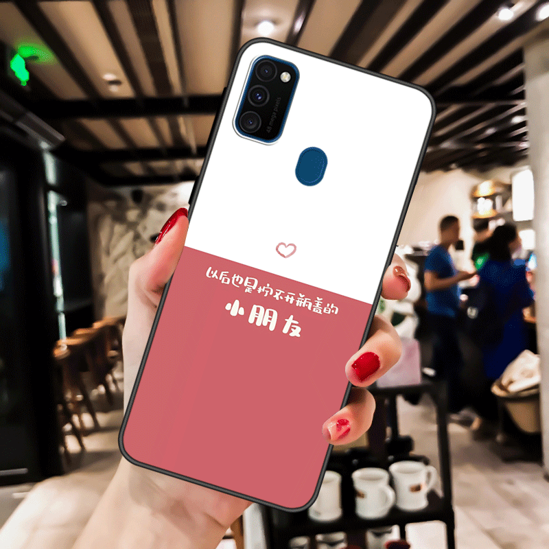 Samsung Galaxy M30s Murtumaton Pesty Suede Kuori Muokata Kotelo Tähti Jauhe