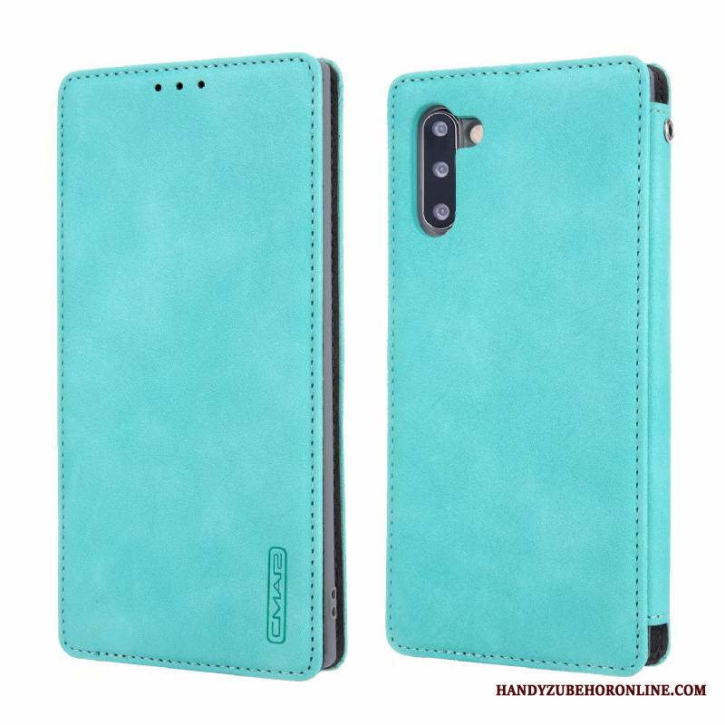 Samsung Galaxy Note 10 Kuori Kuoret Suojaus Aito Nahka Puhelimen Kuoret Nahkakotelo Sininen Tähti