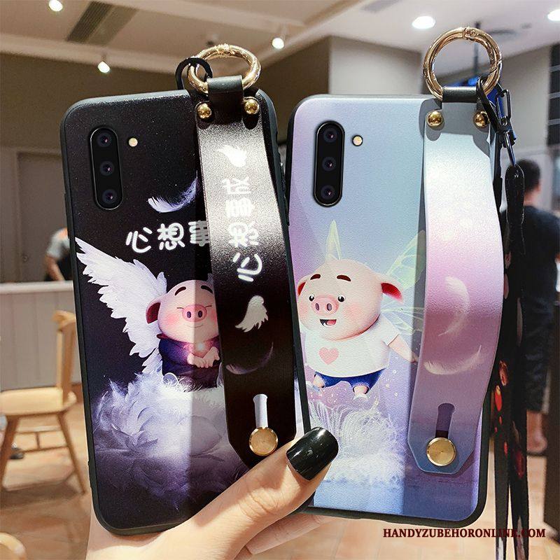 Samsung Galaxy Note 10 Kuori Silikoni Pieni Trendi Pehmeä Neste Sarjakuva Tähti Musta