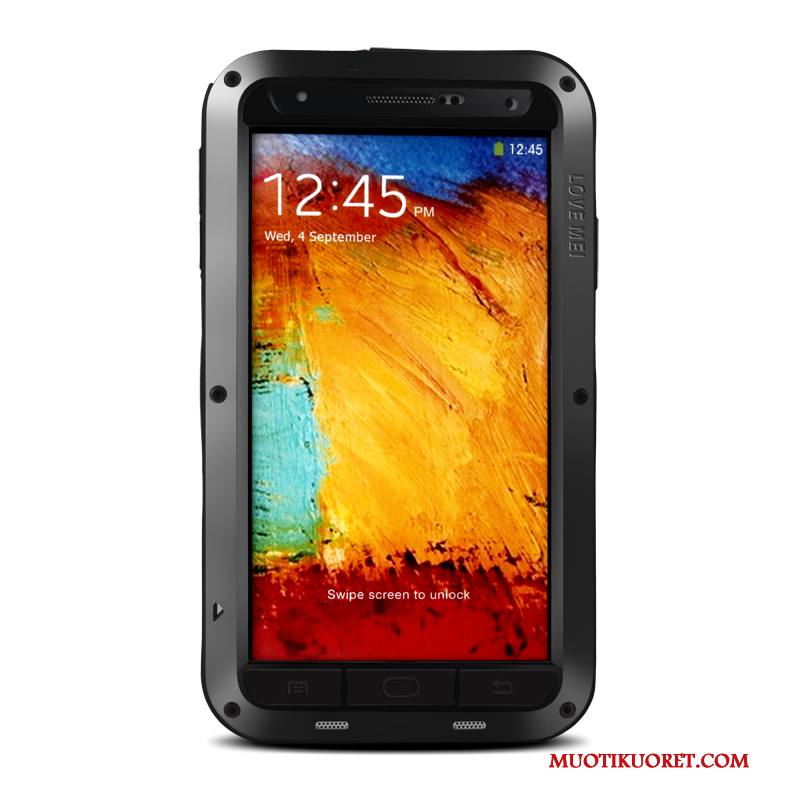 Samsung Galaxy Note 3 Kuori Metalli Puhelimen Kuoret Suojaus All Inclusive Harmaa Tähti Kotelo