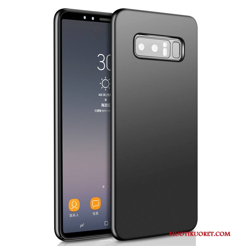 Samsung Galaxy Note 4 Kuori Tähti Suojaus Ultra Musta Pesty Suede Murtumaton All Inclusive