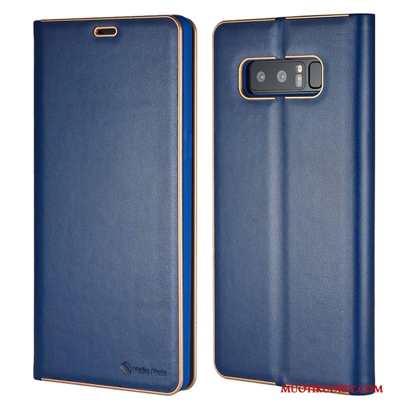 Samsung Galaxy Note 8 Suojaus Puhelimen Kuoret Ultra Nahkakotelo Sininen Tähti Kuori