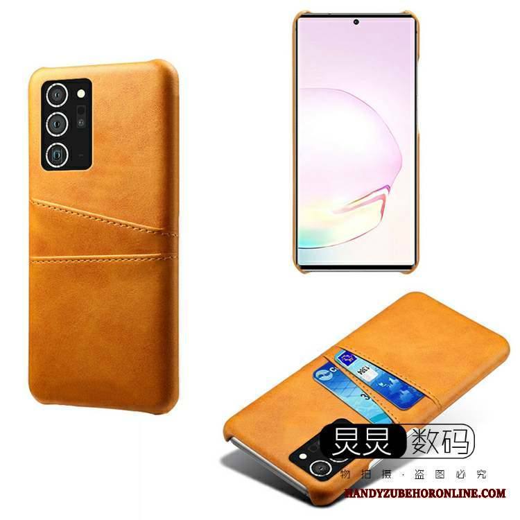 Samsung Galaxy Note20 Kuori Vuosikerta Keltainen Puhelimen Kuoret Nahkakotelo Tähti Kortti