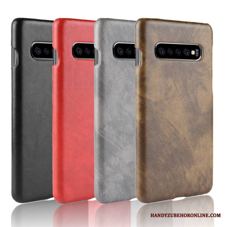 Samsung Galaxy S10 5g Suojaus Puhelimen Kuoret Tähti Kova Kuori Kotelo Nahka