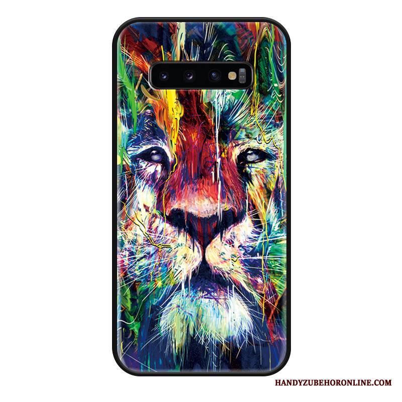 Samsung Galaxy S10+ Kuori Eläin Trendi All Inclusive Tähti Murtumaton Leijona Kotelo