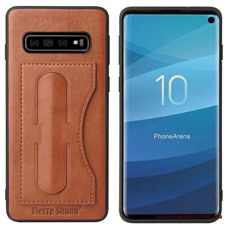 Samsung Galaxy S10 Kuori Syvä Väri Tähti Nahkakotelo Puhelimen Kuoret