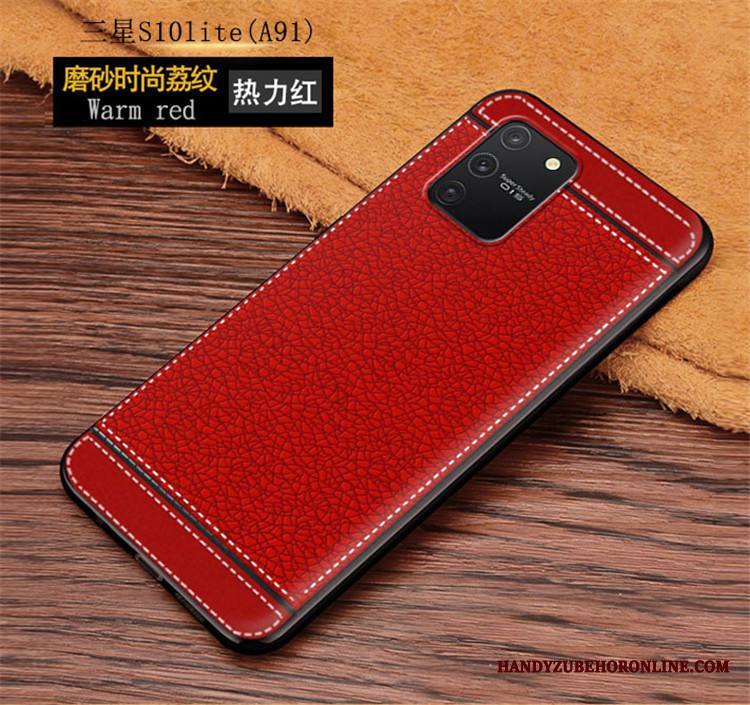 Samsung Galaxy S10 Lite Kuori Silikoni Pehmeä Neste Nuoret Persoonallisuus Punainen Murtumaton Pesty Suede