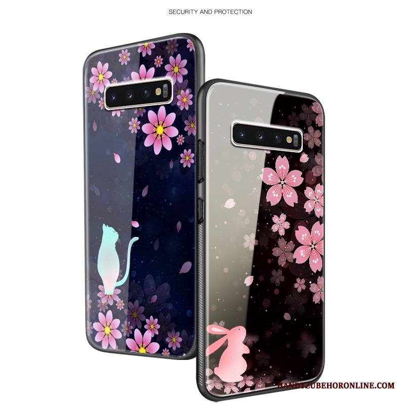 Samsung Galaxy S10 Musta Lasi Kuori Kotelo Persoonallisuus Kova Tila