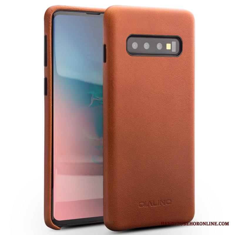 Samsung Galaxy S10 Nahkakotelo Suojaus Yksinkertainen Kuori Tila Kevyt Puhelimen
