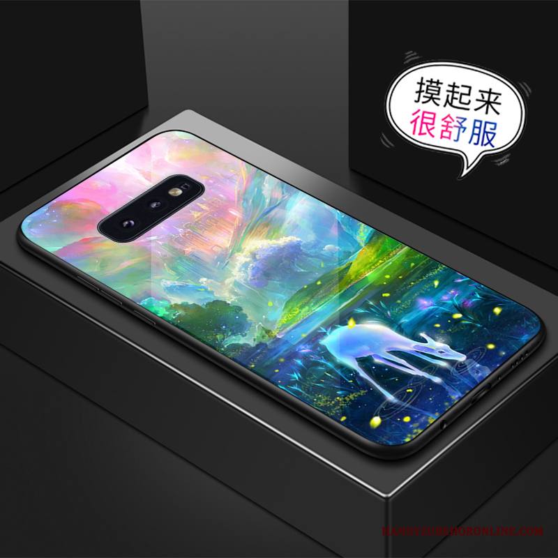 Samsung Galaxy S10e Kuori Luova Tähti Vihreä Puhelimen Kuoret Murtumaton Lasi