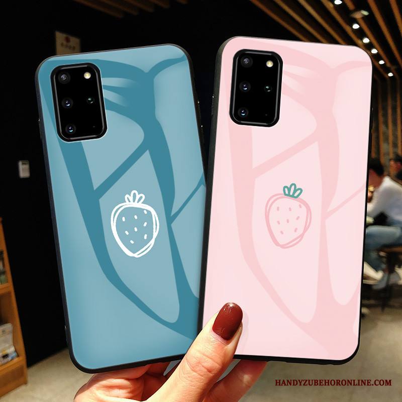 Samsung Galaxy S20+ Kuori Kotelo Murtumaton Puhelimen Kuoret Yksinkertainen Lasi Sininen Persoonallisuus