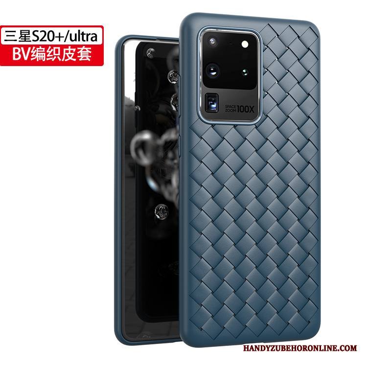 Samsung Galaxy S20 Ultra Kuori Kudonta Liiketoiminta Puhelimen Kuoret Sininen Tähti Silikoni Kotelo