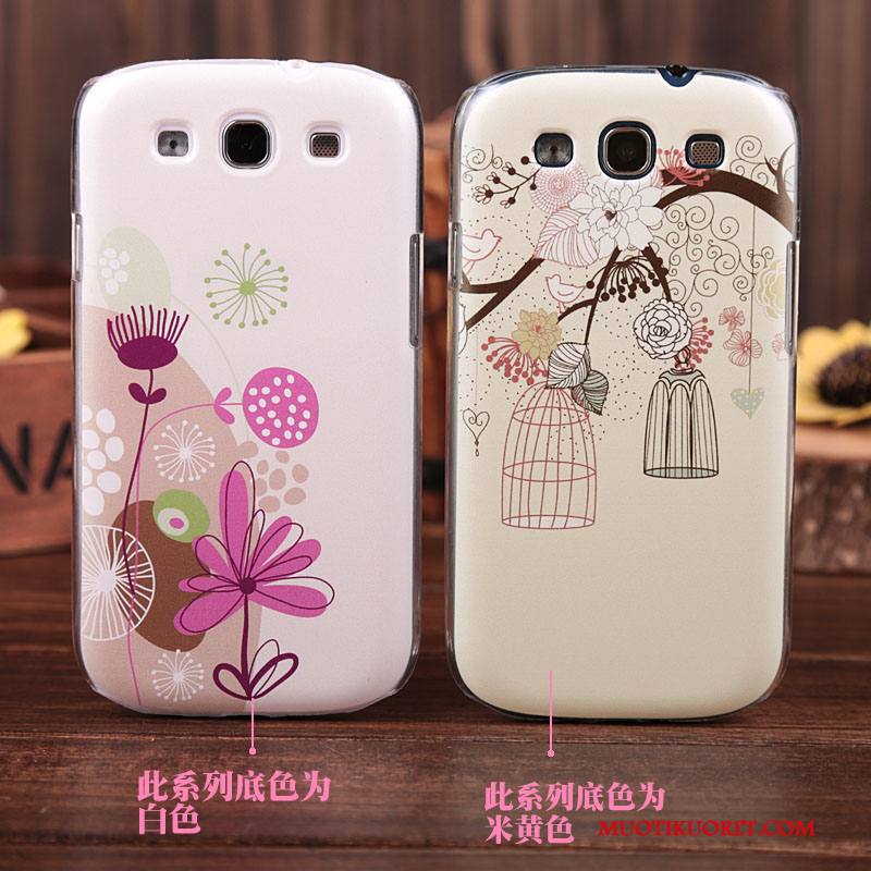 Samsung Galaxy S3 Puhelimen Kuoret Suojaus Maalaus Valkoinen Kuori Kukkia Kova