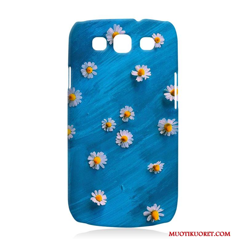 Samsung Galaxy S3 Tähti Puhelimen Kuoret Kova Kohokuviointi Kotelo Sininen Kuori