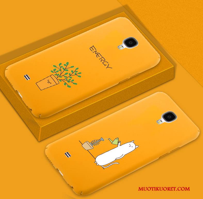 Samsung Galaxy S4 Kuori Kova Tähti Trendi Pesty Suede Keltainen Puhelimen Kuoret Persoonallisuus