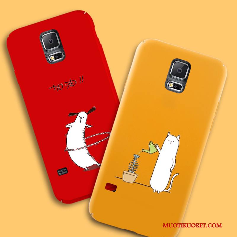 Samsung Galaxy S5 Kuori Puhelimen Kuoret Keltainen Punainen Pesty Suede All Inclusive Tähti Persoonallisuus