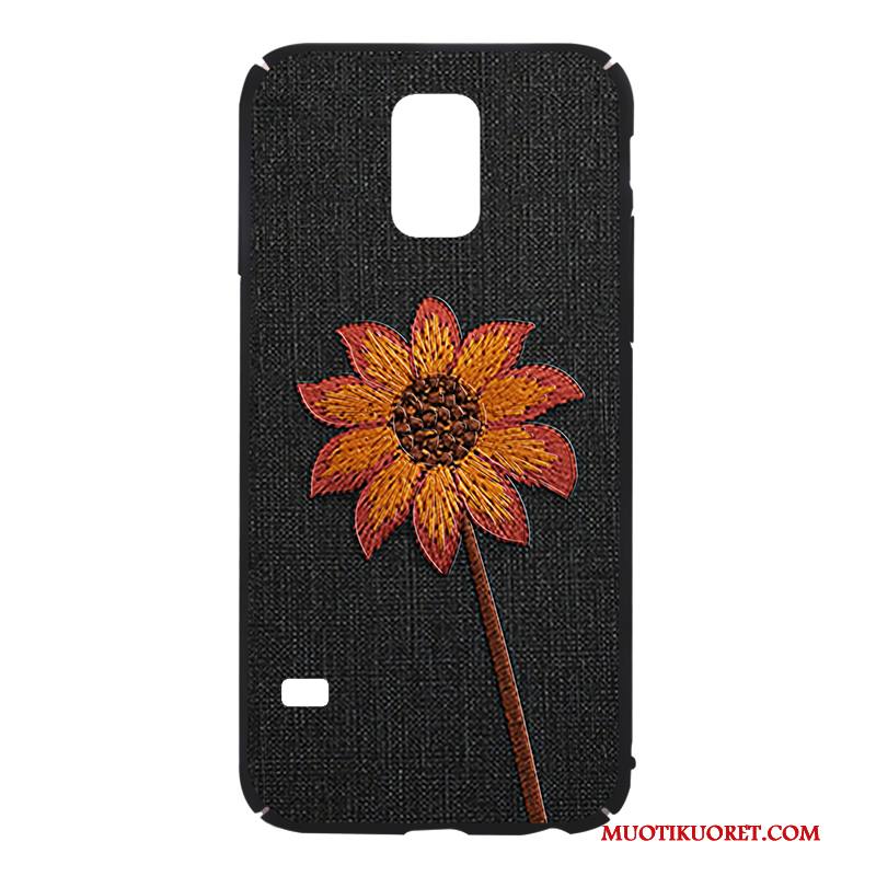 Samsung Galaxy S5 Pesty Suede Tähti All Inclusive Musta Persoonallisuus Kuori Luova