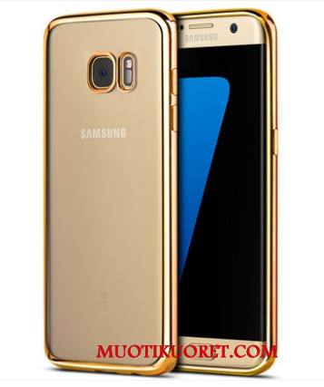 Samsung Galaxy S6 Edge + Kuori Kotelo Kulta Suojaus Pehmeä Neste Tähti Silikoni Puhelimen Kuoret