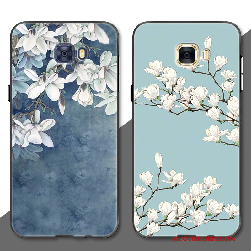 Samsung Galaxy S7 Edge Kuori Murtumaton Yksinkertainen Ripustettavat Koristeet Kukka Suojaus Taide Kotelo