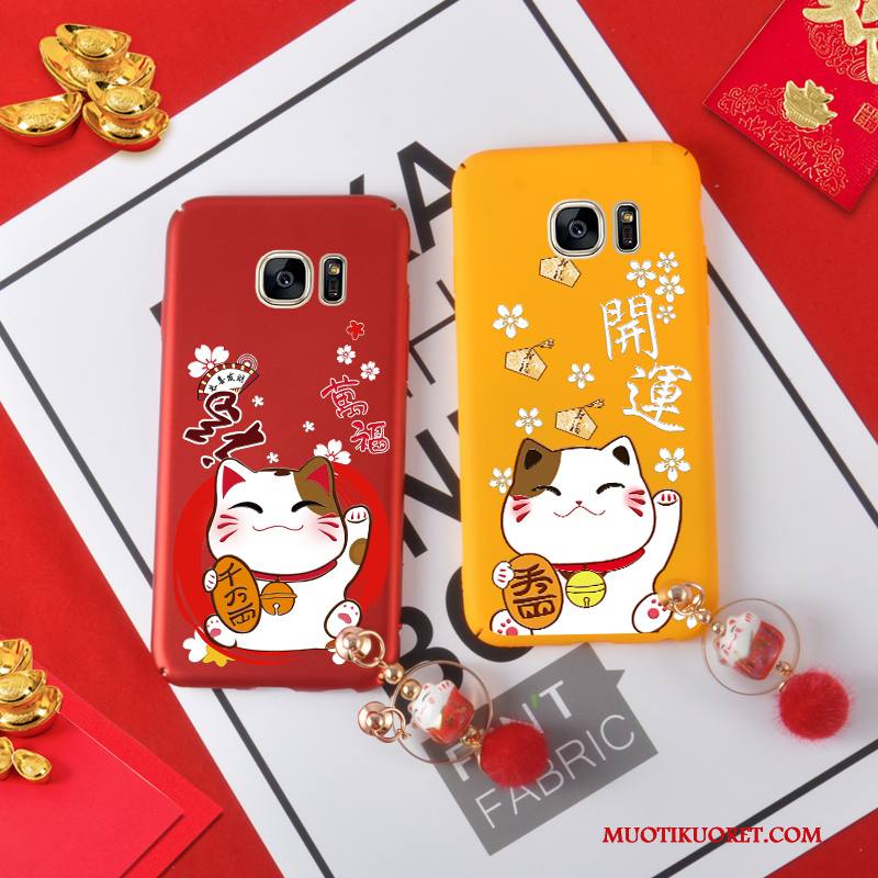 Samsung Galaxy S7 Kuori Ripustettavat Koristeet Keltainen Murtumaton Puhelimen Kuoret Tähti Rikkaus Pesty Suede