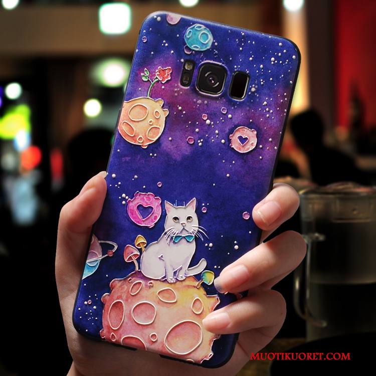 Samsung Galaxy S8+ Kuori All Inclusive Kotelo Silikoni Puhelimen Kuoret Pehmeä Neste Luova Violetti