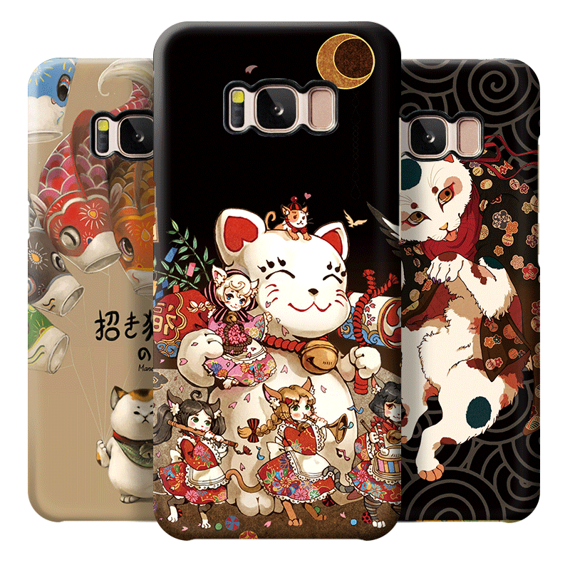 Samsung Galaxy S8 Kuori Luova Kissa Trendi Murtumaton Pesty Suede Tähti Puhelimen Kuoret