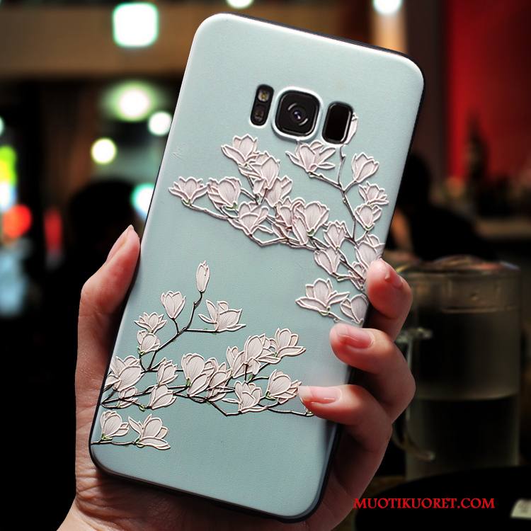 Samsung Galaxy S8+ Kuori Luova Murtumaton Ultra Silikoni Vaaleansininen Kotelo Ripustettavat Koristeet
