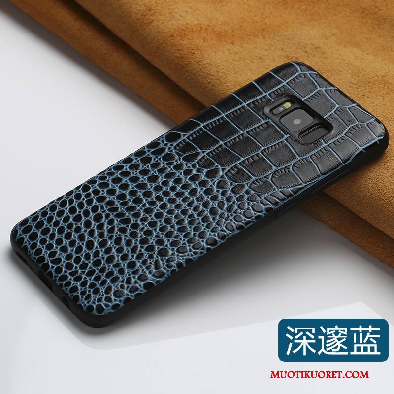 Samsung Galaxy S8 Kuori Luova Tähti All Inclusive Sininen Nahkakotelo Ultra Aito Nahka