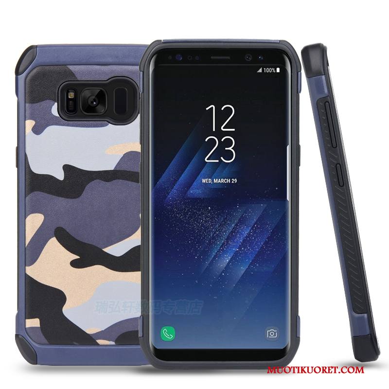 Samsung Galaxy S8 Kuori Tuki Naamiointi Tähti Rengas Puhelimen Kuoret Silikoni Sininen
