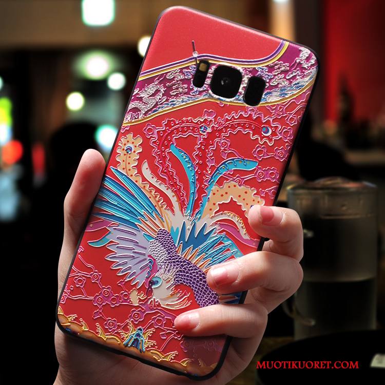 Samsung Galaxy S8 Kuori Tähti Punainen Murtumaton Luova All Inclusive Silikoni Rakastunut