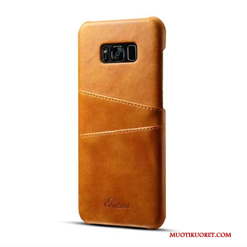 Samsung Galaxy S8 Puhelimen Kuoret Keltainen Kuori Kortti Nahkakotelo Tähti Suojaus