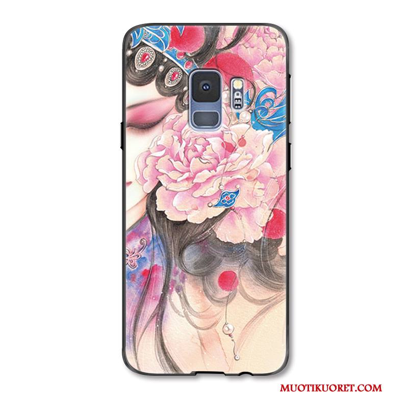 Samsung Galaxy S9 Kuori Kotelo Kiinalainen Tyyli Luova Suojaus Murtumaton Puhelimen Kuoret Kohokuviointi