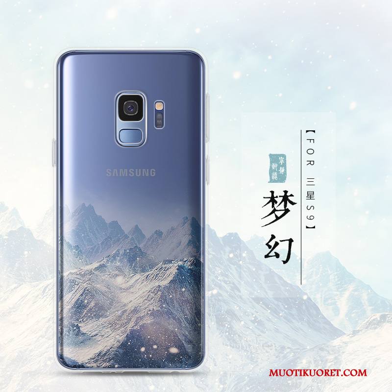 Samsung Galaxy S9 Kuori Silikoni Tähti Sininen Suojaus Murtumaton Pehmeä Neste Kotelo