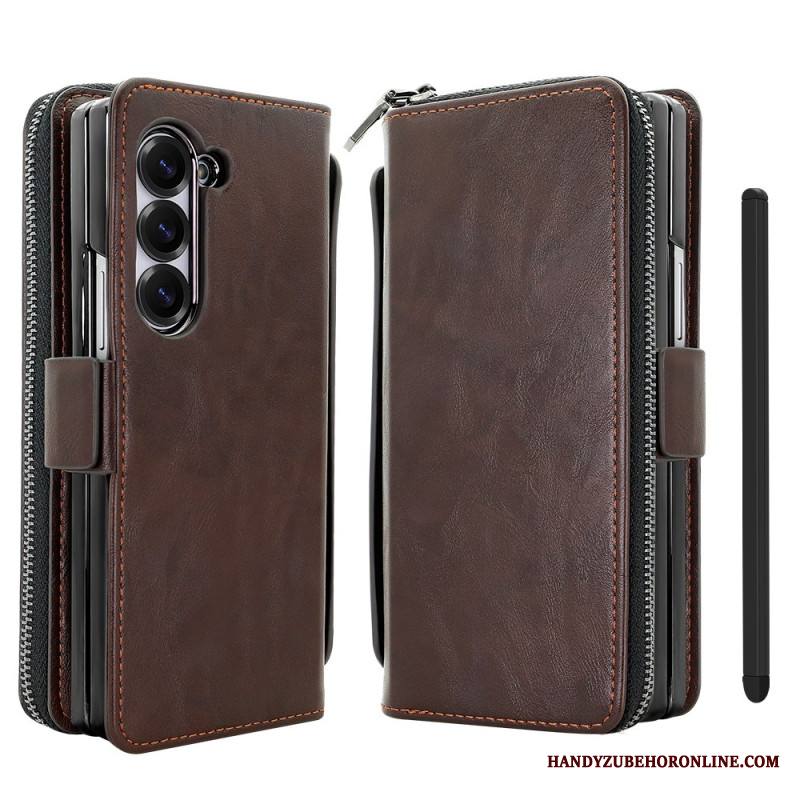 Samsung Galaxy Z Fold 7 Vetoketjullinen Pussi Ja Hihna