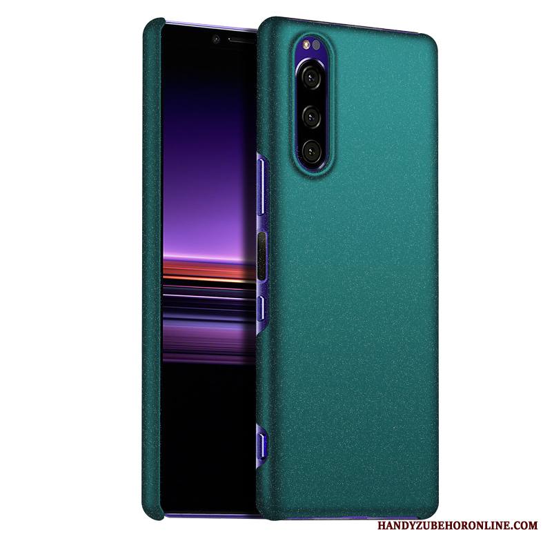 Sony Xperia 5 Kuori Suojaus Kova Pesty Suede Murtumaton Ohut Vihreä Puhelimen Kuoret