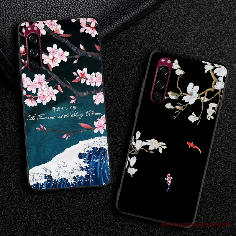 Sony Xperia 5 Kuori Suojaus Tuuli All Inclusive Pehmeä Neste Tila Yksinkertainen Silikoni