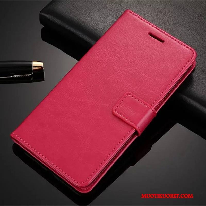 Sony Xperia L1 Salkku Punainen Murtumaton Suojaus Nahkakotelo Puhelimen Kuoret Kuori