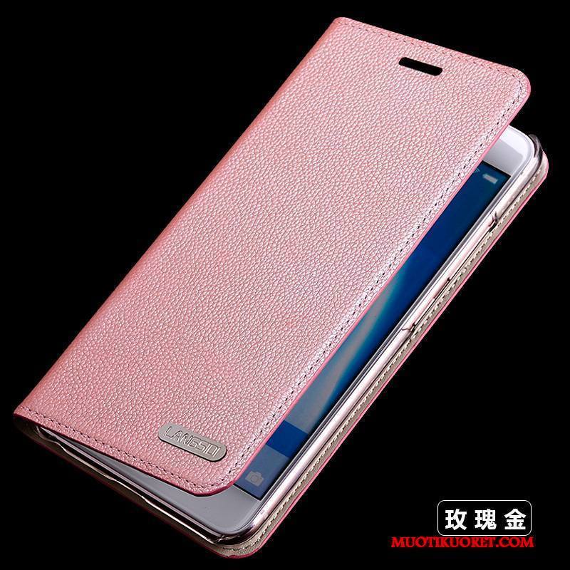 Sony Xperia X Performance Kuori Nahkakotelo Kulta Murtumaton Suojaus Aito Nahka Pinkki Puhelimen Kuoret