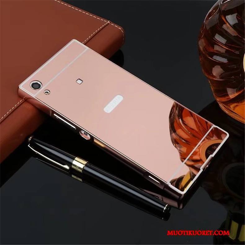 Sony Xperia Xa1 Kulta Kehys Peili Puhelimen Kuoret Suojaus Kuori Kotelo