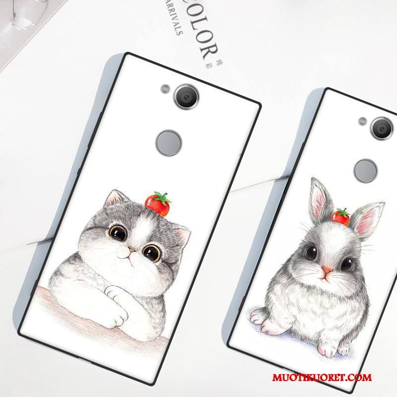 Sony Xperia Xa2 Valkoinen Persoonallisuus Luova Kuori Trendi Pesty Suede Suojaus