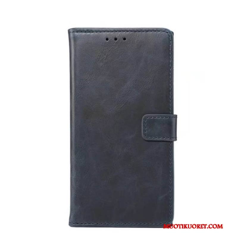 Sony Xperia Xz1 Kuori Sininen Nahkakotelo Kortti Suojaus Tuki Puhelimen Kuoret Silmukka