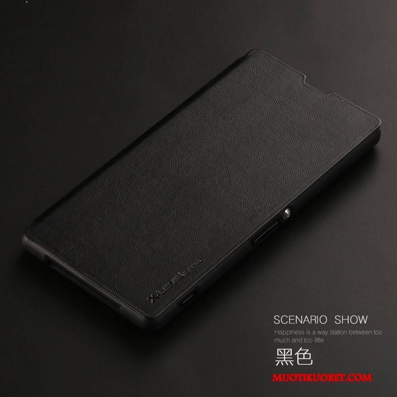 Sony Xperia Z1 Kuori Kotelo All Inclusive Puhelimen Suojaus Puhelimen Kuoret Simpukka Nahkakotelo